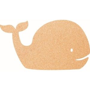 Korková nástěnka s připínáčky Securit® Whale, 30 x 53 cm