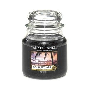 Vonná svíčka Yankee Candle Černý Kokos, doba hoření 65 hodin
