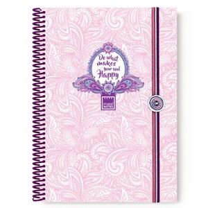 Růžový zápisník A4 Makenotes Purple&Pale, 80 stránek
