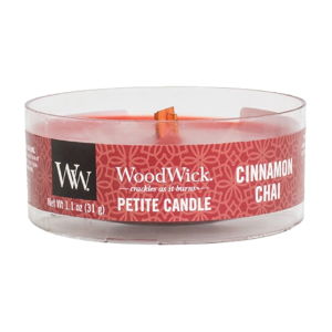 Vonná svíčka WoodWick Skořice a vanilka, 8 hodin hoření