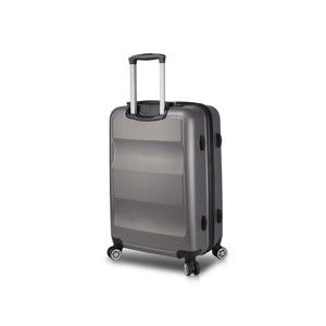 Šedý cestovní kufr na kolečkách s USB portem My Valice COLORS LASSO Large Suitcase