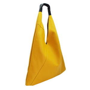 Žlutá kabelka z pravé kůže Andrea Cardone Manna
