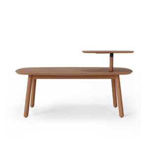 Hnědý konferenční stolek z bukového dřeva 56x120 cm Swivo – Umbra