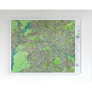 Zelená mapa Berlína The Future Mapping Company Berlin, 196 x 100 cm