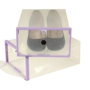 Sada 2 krabic na boty s fialovým lemem JOCCA, 28 x 20,7 cm
