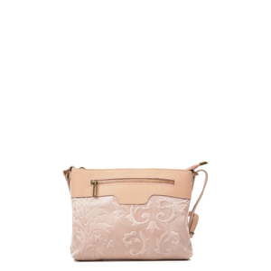 Pudrově růžová kožená kabelka Renata Corsi Erica