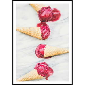 Plakát Imagioo Pink Ice Cream, 40 x 30 cm