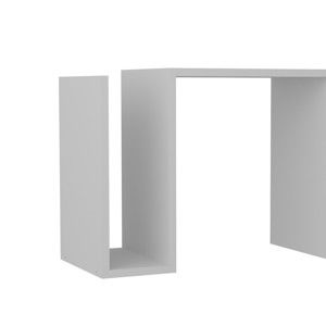 Bílý příruční stolek Yosun, 61,3 x 46,8 cm