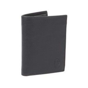 Černá kožená peněženka Trussardi Filipo, 12,5 x 9,5 cm