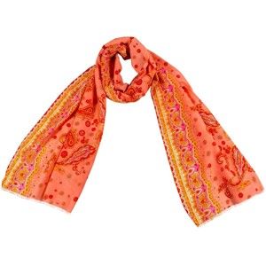 Šátek s příměsí hedvábí Shirin Sehan - Bella Apricot