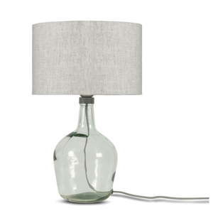 Stolní lampa se světle béžovým stínidlem a konstrukcí z recyklovaného skla Good&Mojo Murano, ⌀ 30 cm