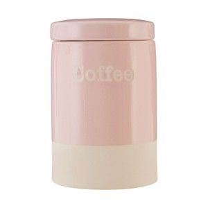 Růžová kameninová dóza na kávu Premier Housewares, 616 ml