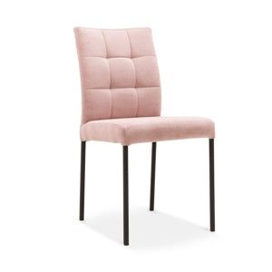 Světle růžová jídelní židle s černými nohami Jakobsen home Matrix