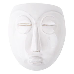 Bílý nástěnný květináč PT LIVING Mask, 16,5 x 17,5 cm