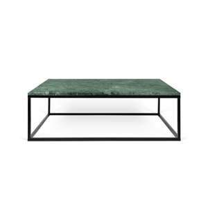 Zelený mramorový konferenční stolek s černými nohami TemaHome Prairie, 75 x 32 cm