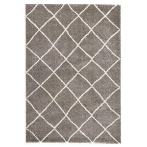 Hnědý koberec Mint Rugs Grid, 160 x 230 cm