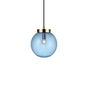 Závěsné svítidlo v modro-zlaté barvě Markslöjd Ball Two, ⌀ 22 cm
