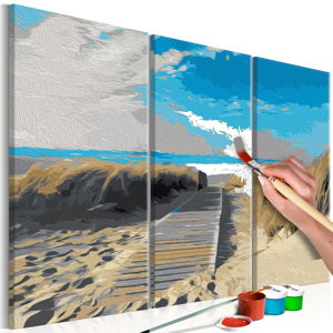 DIY set na tvorbu vlastního obrazu na plátně Artgeist Beach, 60 x 40 cm