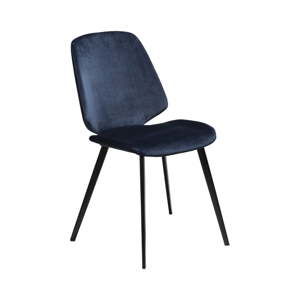 Tmavě modrá jídelní židle DAN–FORM Denmark Swing Velvet