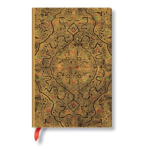Linkovaný zápisník s měkkou vazbou ve zlaté barvě Paperblanks Zahra, 208 stran