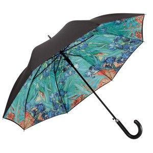 Tyrkysový holový deštník s dvojitou vrstvou Von Lilienfeld Irises Double Layer