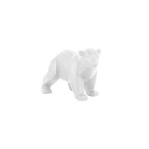 Matně bílá soška PT LIVING Origami Bear, výška 11 cm