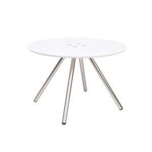 Bílý konferenční stolek Letmotiv Sliced, ø 60 cm