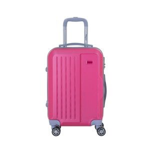 Růžový cestovní kufr na kolečkách s kódovým zámkem SINEQUANONE Iskra, 44 l
