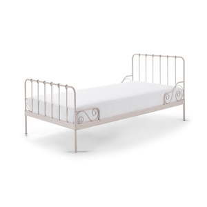 Růžová kovová dětská postel Vipack Alice, 90 x 200 cm