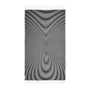 Tmavě šedá hammam osuška z bavlněných a bambusových vláken Begonville Magnetic, 180 x 95 cm