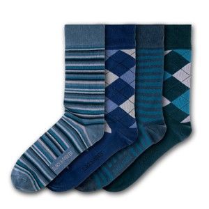 Sada 4 párů ponožek Black & Parker London Soho, vel. 37 - 43