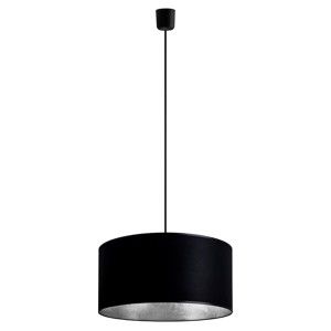 Černé stropní svítidlo s detailem ve stříbrné barvě Sotto Luce Mika, Ø 40 cm