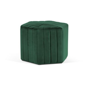 Lahvově zelený puf Milo Casa Alice, ⌀ 60 cm