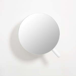Bílé nástěnné kosmetické zvětšovací zrcadlo Wireworks Neutrino Gloss