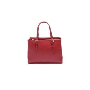 Růžová kožená kabelka Isabella Rhea Classic Rosso