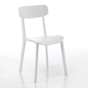 Sada 4 bílých jídelních židlí Tomasucci Mara