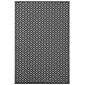 Černo-bílý oboustranný koberec vhodný i do exteriéru Green Decore Brokena, 120 x 180 cm