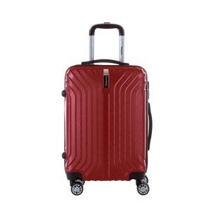 Tmavě červený cestovní kufr na kolečkách s kódovým zámkem SINEQUANONE Rozalina, 44 l