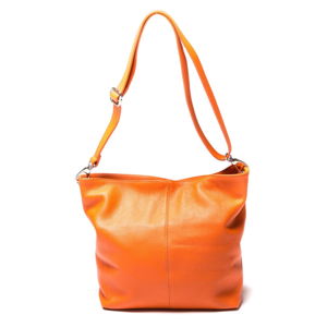 Oranžová kožená kabelka Luisa Vannini Gilliana