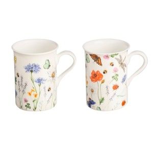 Sada 2 porcelánových hrnků s motivem květin Price & Kensington Hedgerow, 300 ml