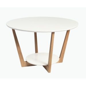 Konferenční stolek s podnožím z dubového dřeva Folke Arild, ⌀ 80 cm