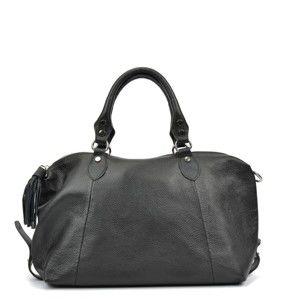 Černá kožená kabelka Mangotti Bags Joana