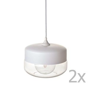 Bílé dvojité závěsné svítidlo MEME Design Ausel