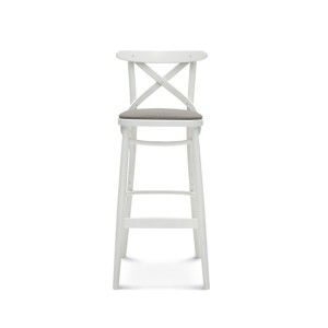 Bílá barová dřevěná židle Fameg Knud