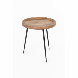 Odkládací stolek z akáciového dřeva Index Living Nela, ⌀ 46 cm