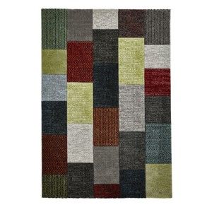 Barevný koberec s obdélníkovým vzorem Think Rugs Brooklyn, 120 x 170 cm