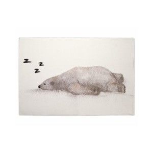 Dětský ručně vyrobený koberec Naf Naf Snow Bear, 150 x 100 cm