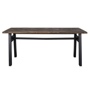 Jídelní stůl s černými ocelovými nohami Dutchbone Alagon Era, 200 x 91 cm