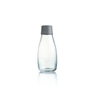 Šedá skleněná lahev ReTap s doživotní zárukou, 300 ml