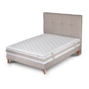 Světle šedá postel s matrací Stella Cadente Maison Saturne, 140 x 200  cm